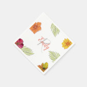 Serviette En Papier Flore d'Aloha Hawaïen (Coin)