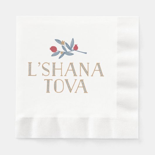 Serviette En Papier Flore de grenade (Devant)