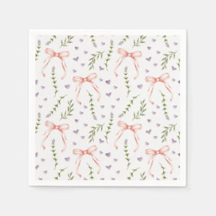 Serviette En Papier Flore de vaches roses