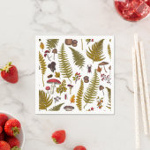 Serviette En Papier Flore et faune boisées 2 (En situation)