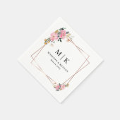 Serviette En Papier Flore minimale et chic | Napkins mariage (Coin)