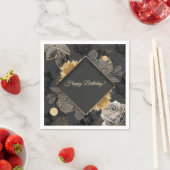 Serviette En Papier Flore personnalisable (En situation)