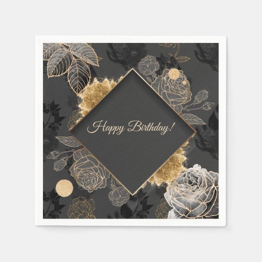 Serviette En Papier Flore personnalisable (Devant)