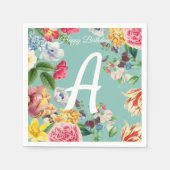 Serviette En Papier Flore personnalisable (Devant)