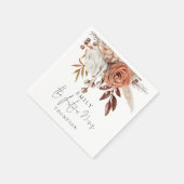 Serviette En Papier Flore Rustique En Terracotta L'Avenir Mme. (Coin)