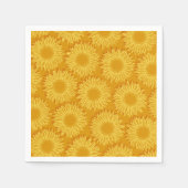 Serviette En Papier Flore Rustique Tournesol Feu à main (Devant)