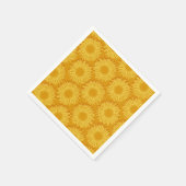 Serviette En Papier Flore Rustique Tournesol Feu à main (Coin)
