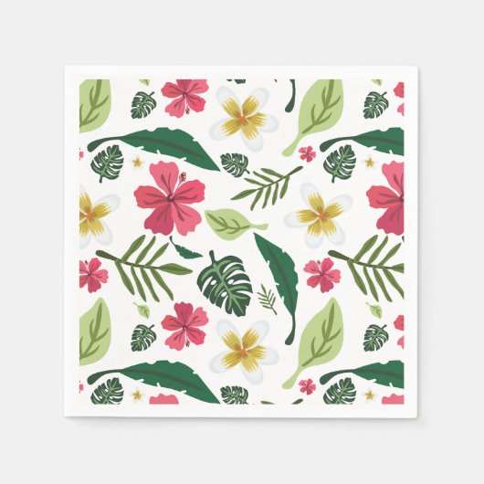Serviette En Papier Flore tropicale (Devant)