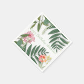 Serviette En Papier Flore tropicale (Coin)