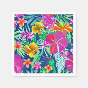 Serviette En Papier Flore Tropicale Exotique Et Téméraire