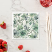 Serviette En Papier Flore verte sans joint (En situation)