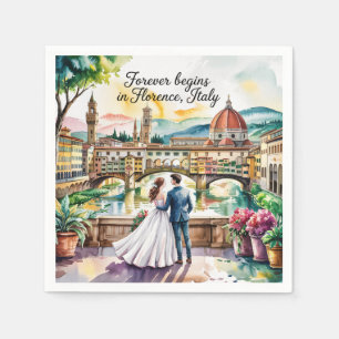 Serviette En Papier Florence Italie Mariage