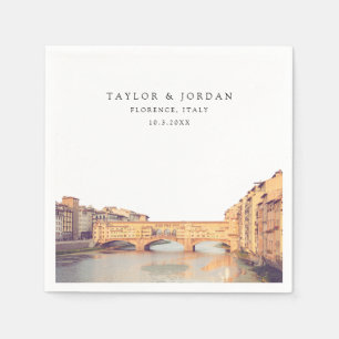 Serviette En Papier Florence Italie Papier Mariage Cocktail Napkin
