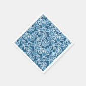 Serviette En Papier Flores azules (Coin)