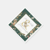 Serviette En Papier Flores botaniques des agrumes d'hiver | Mariage ve (Coin)