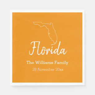 Serviette En Papier Floride Carte d'État Réunion familiale personnalis