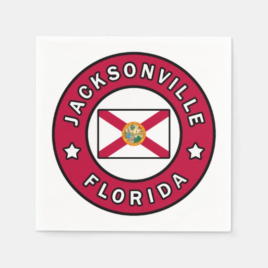 Serviette En Papier Floride de Jacksonville (Devant)