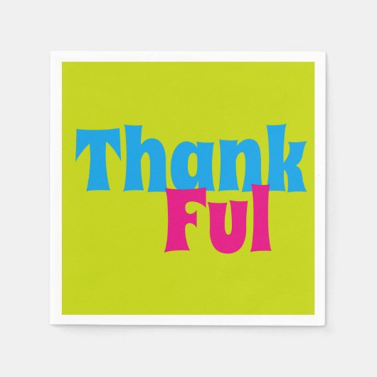 Serviette En Papier Florillas Thankful (Devant)