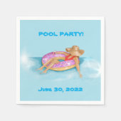 Serviette En Papier Flottant dans la piscine dans le flotteur de Donut (Devant)