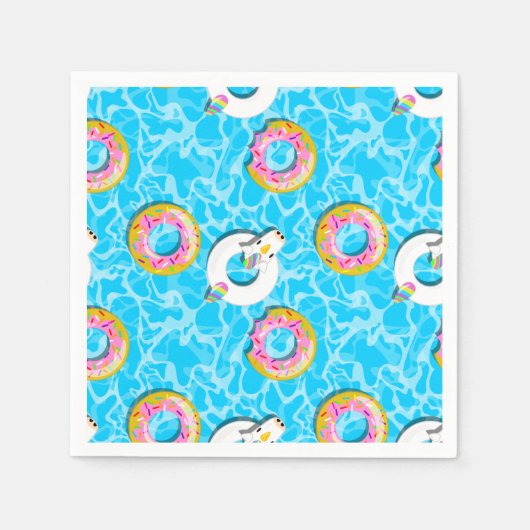 Serviette En Papier Flottes Unicorne & Donut (Devant)