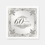 Serviette en papier Flourish Diamond 60e anniversa (Devant)