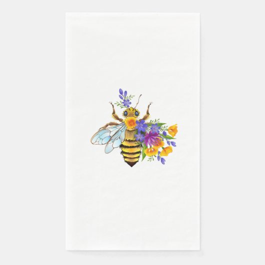 Serviette En Papier Flower bee with wild plants (Devant)