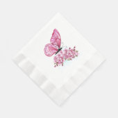 Serviette En Papier Flower Butterfly (Coin)