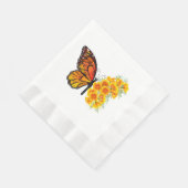 Serviette En Papier Flower Butterfly with Yellow California Poppy (Coin)