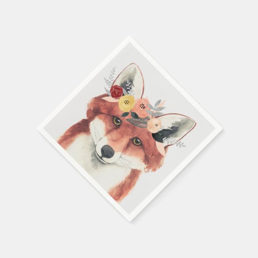 Serviette En Papier Flower Crown Forester Fox (Coin)