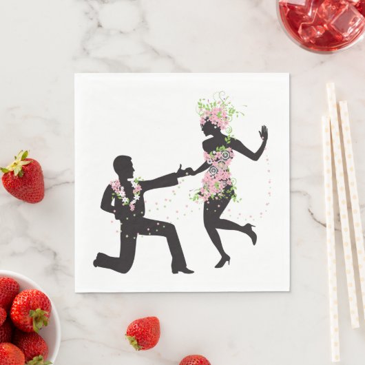 Serviette En Papier Flower Dancers (En situation)