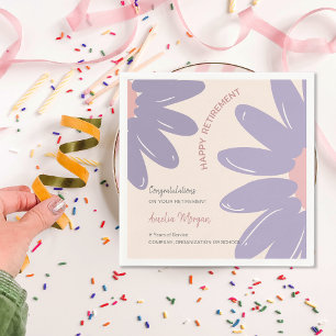 Serviette En Papier Flower Employé Bonne Partie de retraite