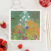Serviette En Papier Flower Garden by Gustav Klimt (En situation)