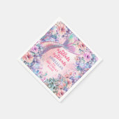 Serviette En Papier Flower Glitter Mermaid Tail 6th Birthday (Coin)
