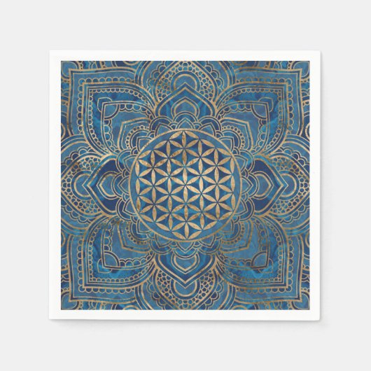 Serviette En Papier Flower of Life in Lotus (Devant)