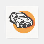 Serviette En Papier Flower Power Car Cute Hippie Style (Devant)