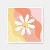 Serviette En Papier Flower Power Daisy 60's Hippie fête serviettes (Devant)