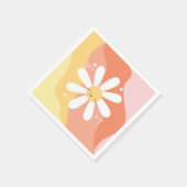 Serviette En Papier Flower Power Daisy 60's Hippie fête serviettes (Coin)