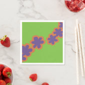 Serviette En Papier Flower Power napkins (En situation)
