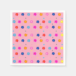 Serviette En Papier Flower Power Party