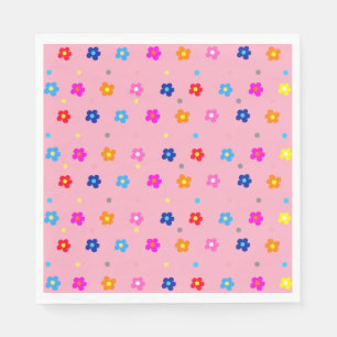 Serviette En Papier Flower Power Party