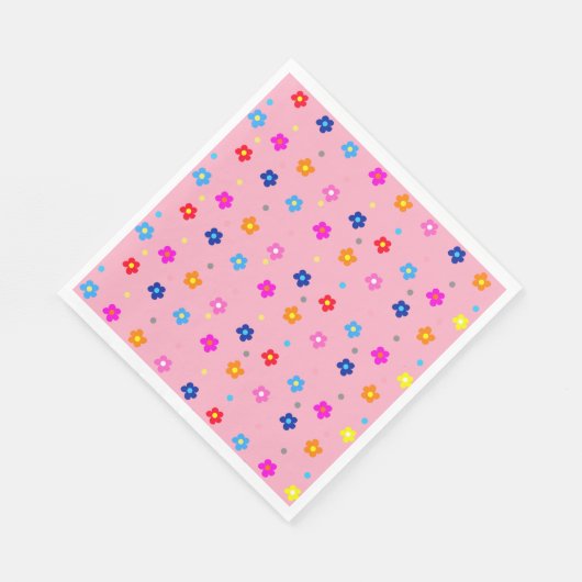 Serviette En Papier Flower Power Party (Coin)