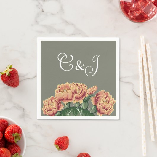 Serviette En Papier Flower Prickly Pear Desert Cactus Mariage (En situation)