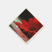 Serviette En Papier Flower rouge (Coin)