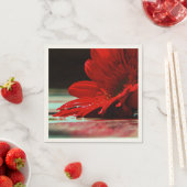 Serviette En Papier Flower rouge (En situation)