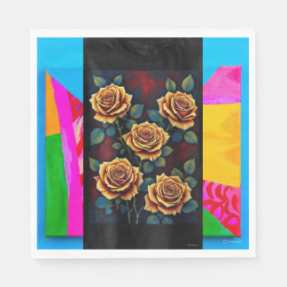 Serviette En Papier Flowers design and beautiful background design for
