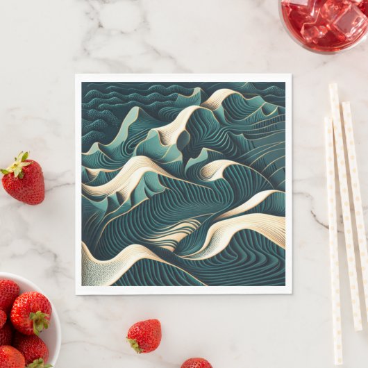 Serviette En Papier Flowing harmony (En situation)