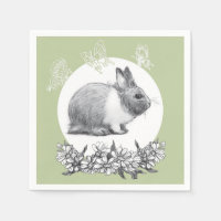 Fluffez le lapin. Dessin au crayon.