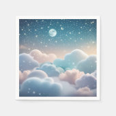 Serviette En Papier Fluffy Cloud Pastel (Devant)