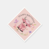 Serviette En Papier Fluffy Rose Highlands Scottish Cow (Coin)