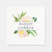Serviette En Papier Flush de printemps | Floral Mariage personnalisé (Devant)